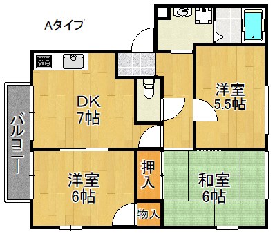 サンプライム阪南 間取り