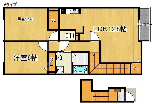 ソレアード久保Ⅰ・Ⅱ番館 間取り