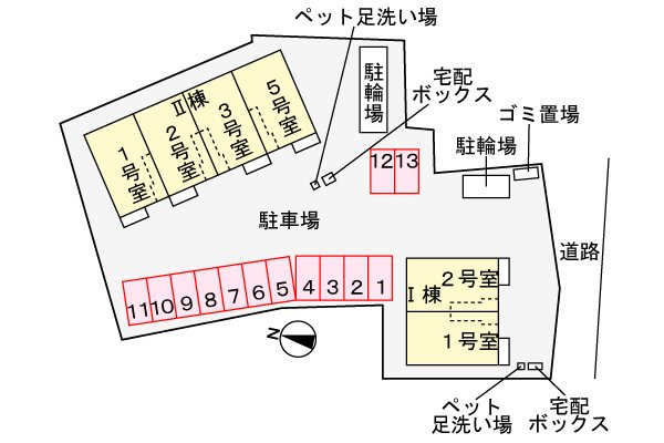 クラベジーナレジデンスⅠ 駐車場