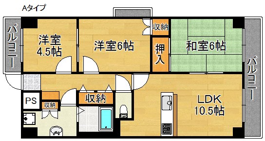サウサリート貝塚 間取り