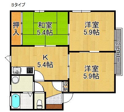 セントラルハイツA・B・C 間取り