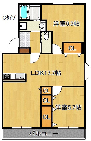 コスモ二色Ⅲ 間取り